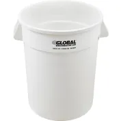 Rubbermaid FG263200WHT BRUTE 32 Gallon White Round Trash Can