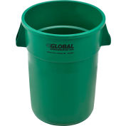 Global Industrial Plastic Trash Container, Garbage Can - 44 Gallon Green
