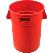 Global Industrial™ Plastic Trash Can - 44 Gallon Red