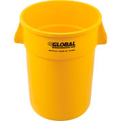 Global Industrial™ Plastic Trash Can - 44 Gallon Yellow