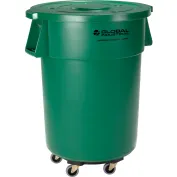 Global Industrial™ Plastic Trash Can - 55 Gallon Green