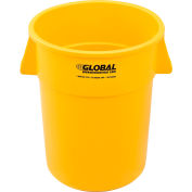 Global Industrial Plastic Trash Container, Garbage Can - 55 Gallon Yellow