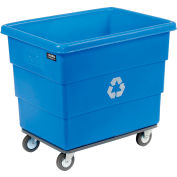 Dandux Recycling Cube Truck For Multiple Recyclables, 18 Bushel, Blue