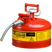 Justrite® Type II Safety Can - 2-1/2 Gallon with 5/8" Hose, 7225120