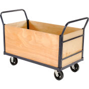 Global Industrial™ Euro Truck With 4 Wood Sides & Deck 60 x 30 2400 Lb. Capacity
