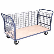 Global Industrial™ Euro Truck with 3 Wire Sides & Wood Deck 60 x 30 2000 Lb. Capacity