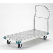 Global Industrial Aluminum Diamond Deck Platform Truck 60x30 1000 Lb. Cap. 5" Poly Casters