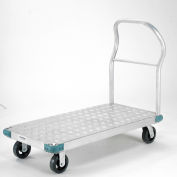 Global Industrial Aluminum Diamond Deck Platform Truck 48x30 2000 Lb. Cap. 6" Rubber Casters