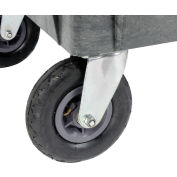 Global Industrial™ Replacement 8" Pneumatic Casters For Plastic Service Carts, 2 Swivel/2 Rigid