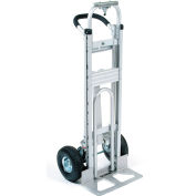 Global Industrial™ Aluminum 3-in-1 Convertible Hand Truck With Pneumatic Wheels