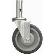 Swivel Plate Caster 1-1/4" x 3" with 3-1/8" x 4" Mount 