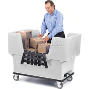 Dandux White Easy Access 18 Bushel Plastic Mail & Box Truck 51166718N-5S with Cargo Net