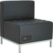 Alera® Armless L Sectional Seating with Power - 26-3/8" x 26-3/8" x 30-1/2" Black - QUB Series