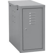 Global Industrial&#153; Security Computer CPU Enclosed Cabinet Side Car, Dark Gray