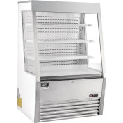 Nexel Refrigerated Open Air Merchandiser w/ Curtain, 13.8 Cu. Ft., Stainless Steel
