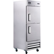 Nexel® Reach In Split Door Refrigerator, 2 Solid Doors, 23 Cu. Ft.