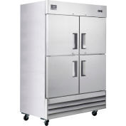Nexel® Reach In Split Door Refrigerator, 4 Solid Doors, 47 Cu. Ft.