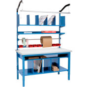 Global Industrial&#153; Complete Packing Workbench, Laminate Square Edge, 72&quot;W x 36&quot;D