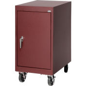 Sandusky Mobile Work Height Storage Cabinet TA11182430 Single Door - 18x24x36, Burgundy