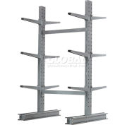 Cantilever Rack Double Sided Starter Unit Medium Duty (1000 Series),48"W x 54"D x 6'H,16200 Lbs Cap