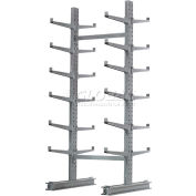 Cantilever Rack Double Sided, Starter Unit Medium Duty (1000 Series),72"W x 78"D 10'H, 7600 Lbs Cap