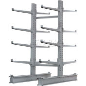 Global Industrial Double Sided Cantilever Rack Starter, 2" Lip, 48"Wx65"Dx96"H