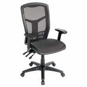 Interion® Office Chair With High Back & Adjustable Arms, Mesh, Black
