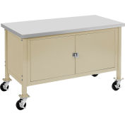 Global Industrial Mobile Cabinet Workbench - ESD Safety Edge, 72"W x 30"D, Tan