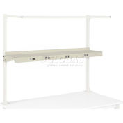 Global Industrial Cantilever Upper Steel Shelf with 6 Single Outlets 48"W - Tan
