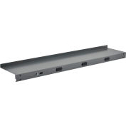 Global Industrial Cantilever Upper Steel Shelf with 3 Duplex Electrical Outlets 72"W - Gray