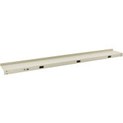 Global Industrial Steel Upper Shelf W/ 3 Duplex Outlets, 96"W x 12"D, Tan