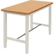 Global Industrial 48x24 Adj. Height Workbench Return, Square Tube Leg, Shop Top Square Edge TN