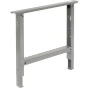 Global Industrial™ Adjustable Height Steel C-Channel Leg For Workbench, 36"D, Gray, Each
