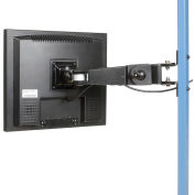 Global Industrial&#153; 10-30&quot; Flat Panel Vesa LCD Monitor Arm, 16-3/8&quot;W, Black