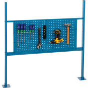Global Industrial Panel Kit for 48"W Workbench - 36"W Pegboard, Mounting Rails & Uprights Blue