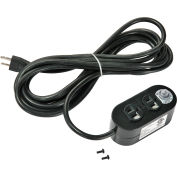 Global Industrial Dual Sided Electrical Outlet With 15' Power Cord, ETL/cETL Listed