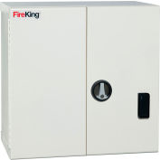 FireKing Medical Storage Cabinet with Digital Card Reader, 24-1/8"W x 14-3/16"D x 24-1/16"H, White