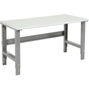 Global Industrial 72x30 Adjustable Height Workbench C-Channel Leg - ESD Safety Edge Gray