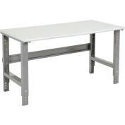 Global Industrial&#153; 72x30 Adjustable Height Workbench C-Channel Leg - ESD Safety Edge Gray