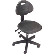 Interion® Ergonomic Task Chair With Mid Back, Polyurethane, Black