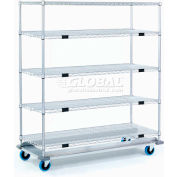Nexel® Open Sided Wire Exchange Truck w/5 Wire Shelves, 1000 lb. Capacity, 36"L x 18"W x 69"H