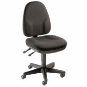 Interion&#174; Task Chair With 19&quot;H Back, Fabric, Black