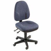 Interion® Task Chair With Mid Back, Fabric, Blue