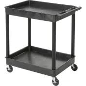 Rubbermaid 4091bla utility cart 3 shelf black plastic