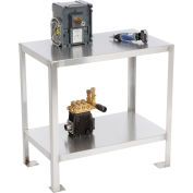 Jamco Machine Stand W/ Shelf, 16 Ga 430 Stainless Steel Top, 30"W x 18"D