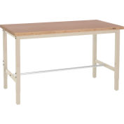 Global Industrial 72x30 Adjustable Height Workbench Square Tube Leg - Shop Top Square Edge Tan