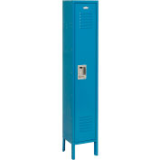 Global Industrial™ Infinity® Single Tier 1 Door Locker, 12"Wx15"Dx60"H, Blue, Unassembled