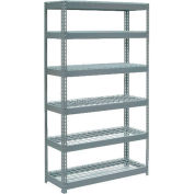 Global Industrial™ Extra Heavy Duty Shelving 48"W x 18"D x 84"H With 6 Shelves, Wire Deck, Gry