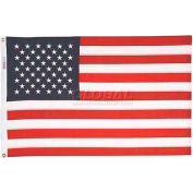12' x 18' Nyl-Glo US Flag with Embroidered Stars & Lock Stitching
