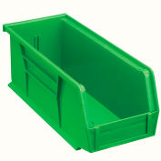 Global Industrial™ Plastic Stack & Hang Bin, 4-1/8"W x 10-7/8"D x 4"H, Green - Pkg Qty 12